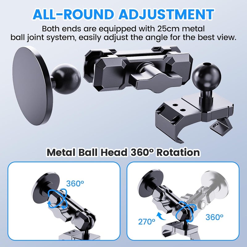 DIAMOOKY Upgraded Metal Phone Mount for Jeep Wrangler JL JLU 2018-2023 and Gladiator JT 2020 2021 2022 2023 Magnetic Phone Holder Dash Mount System Kit Dashboard Accessories Driver Side (Not for 4xe) - Image 5